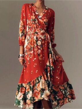 farm rio sleeveless embroidered slim midi dress FARM RIO Floral-appliqud linen midi dress